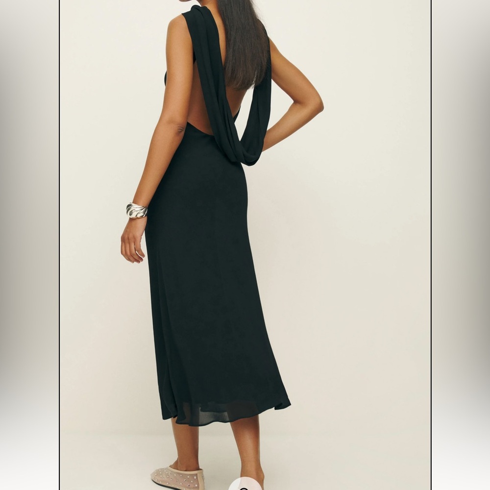 Reformation Portia Dress Black - Size 6